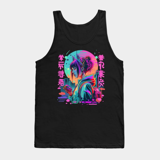 Neon Asian Tank Top by Jason's Finery